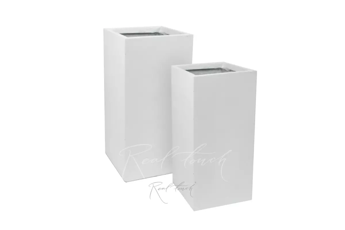 Кашпо Real Touch Plain Cuboid (M).2203 - Белый