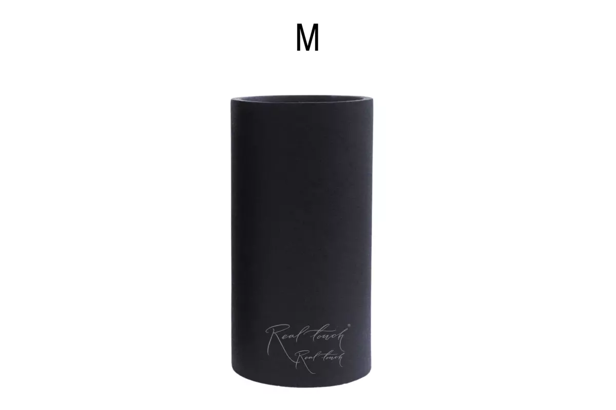 Кашпо Real Touch цилиндр высокий M - 50/25 см - Черный